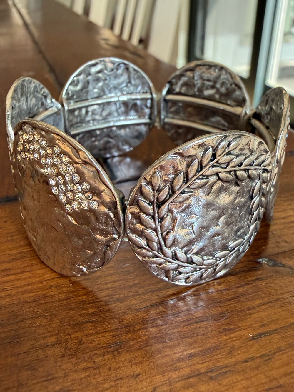 WHBM - Silver Medallion Stretch Bracelet